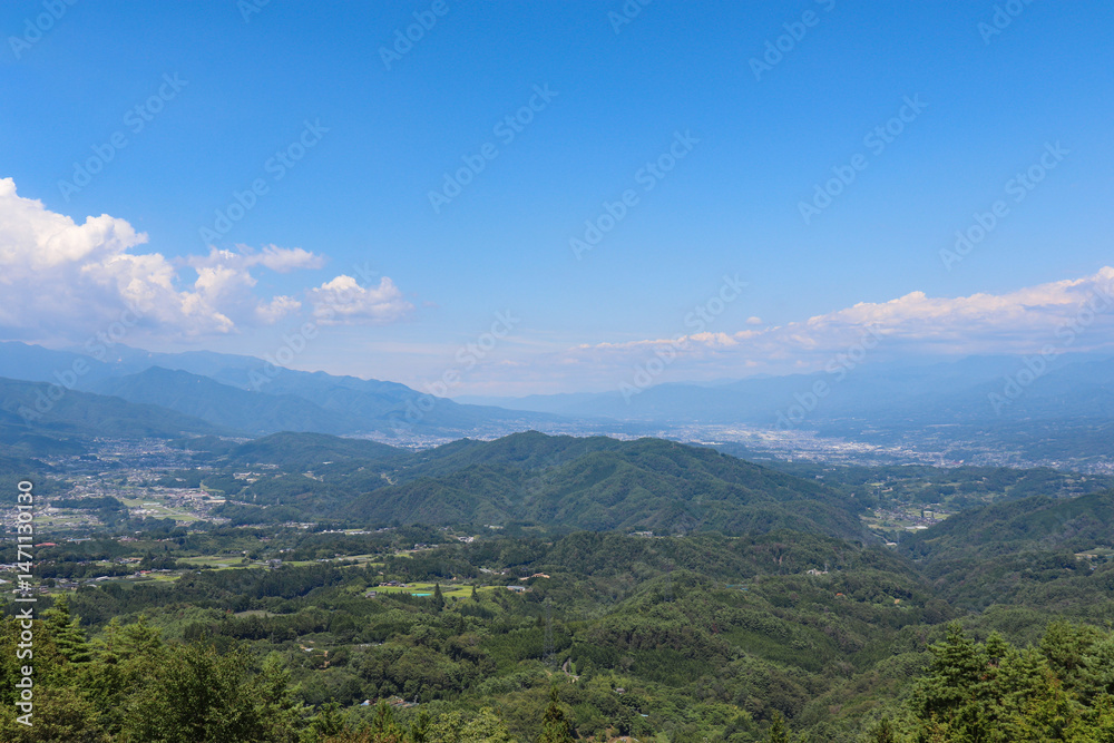 Naklejka premium 南信州の街並み(長野県下條村)
