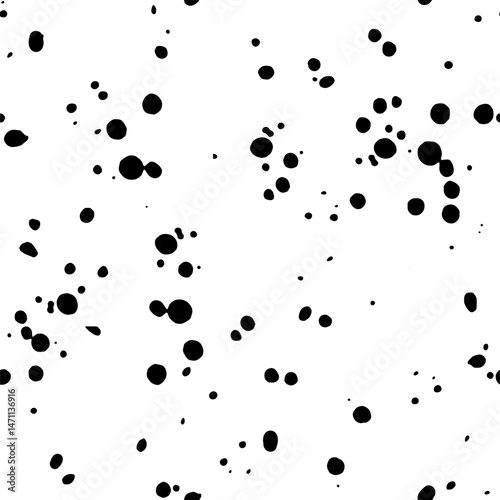 Watercolor splashes, stains pattern. Brush. Grunge dirty texture element for any design. Drops splashed. Black on white background. Interesting modern fashionable drawing. Gouache, pen. For printing