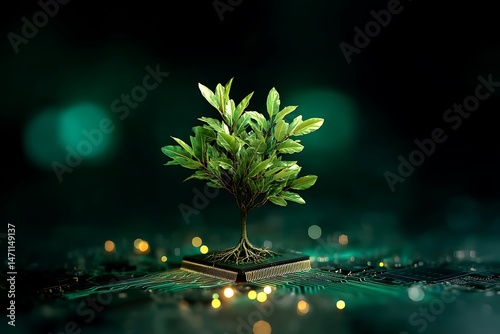 Green Technology Growth Sustainable Development Nature Computer Chip Ecology