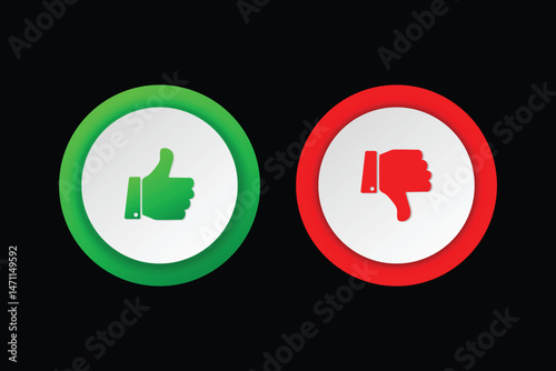 like and dislike icon design