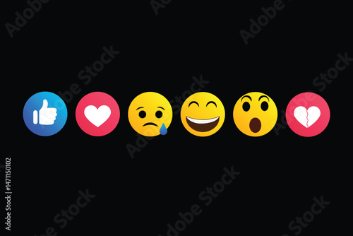 Facebook emoticon buttons Collection of Emoji
