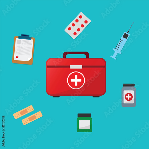 Medical Emergency First Aid Box Design

