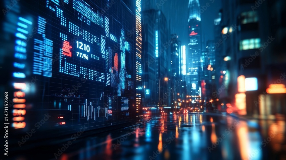 Obraz premium city at night