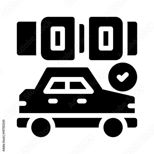 seatbelt glyph icon