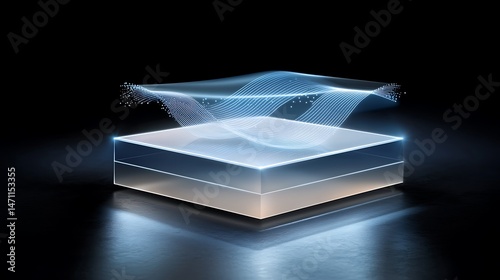 Dynamic data visualization a modern tech hub for futuristic digital artwork insights