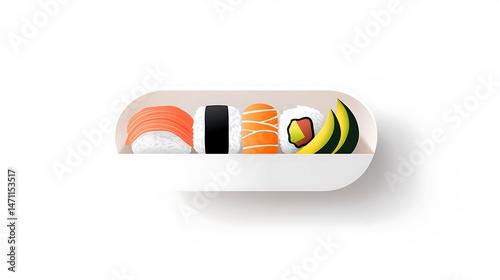 Sushi delights gourmet sushi selection japan food presentation minimalist style close-up view