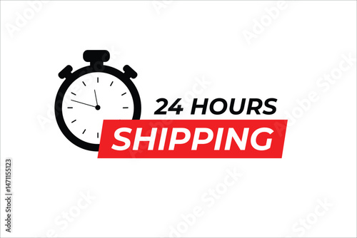 shipping hours icon premium design
