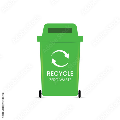 Ecology over white recycle design
