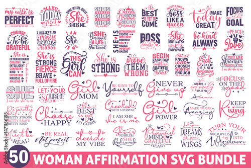 Woman Affirmation Tshirt Design Bundle. Mothers Day Typography Bundle. Best Mom Bundle