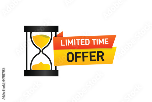 Limited Offer Banner on With sand clock
