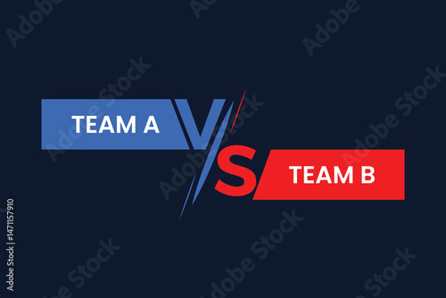 team A vs team B vector vector design
