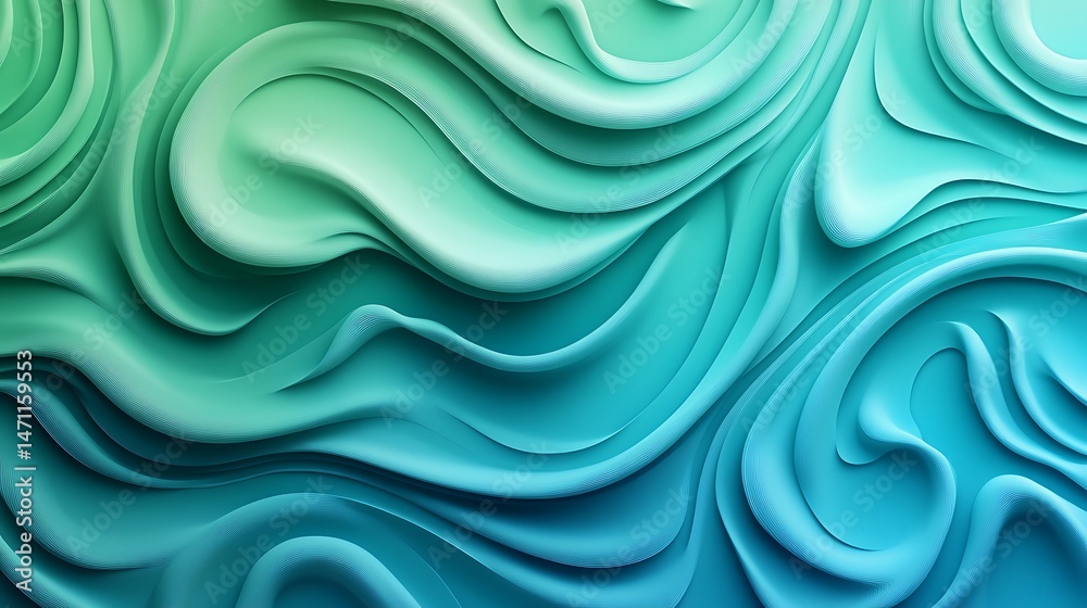 Obraz premium Abstract Teal Swirl Background.