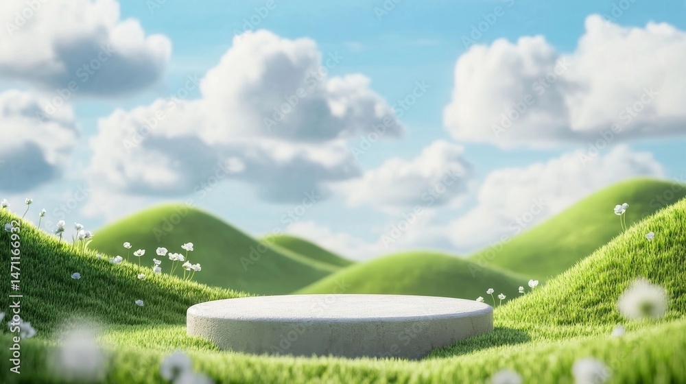 Fototapeta premium green grass and blue sky