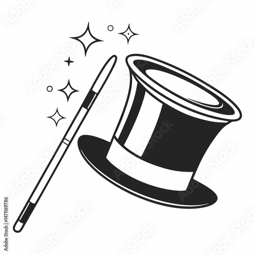 magic hat with wand