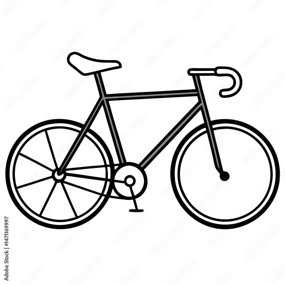 Fototapeta premium vintage bicycle vector illustration