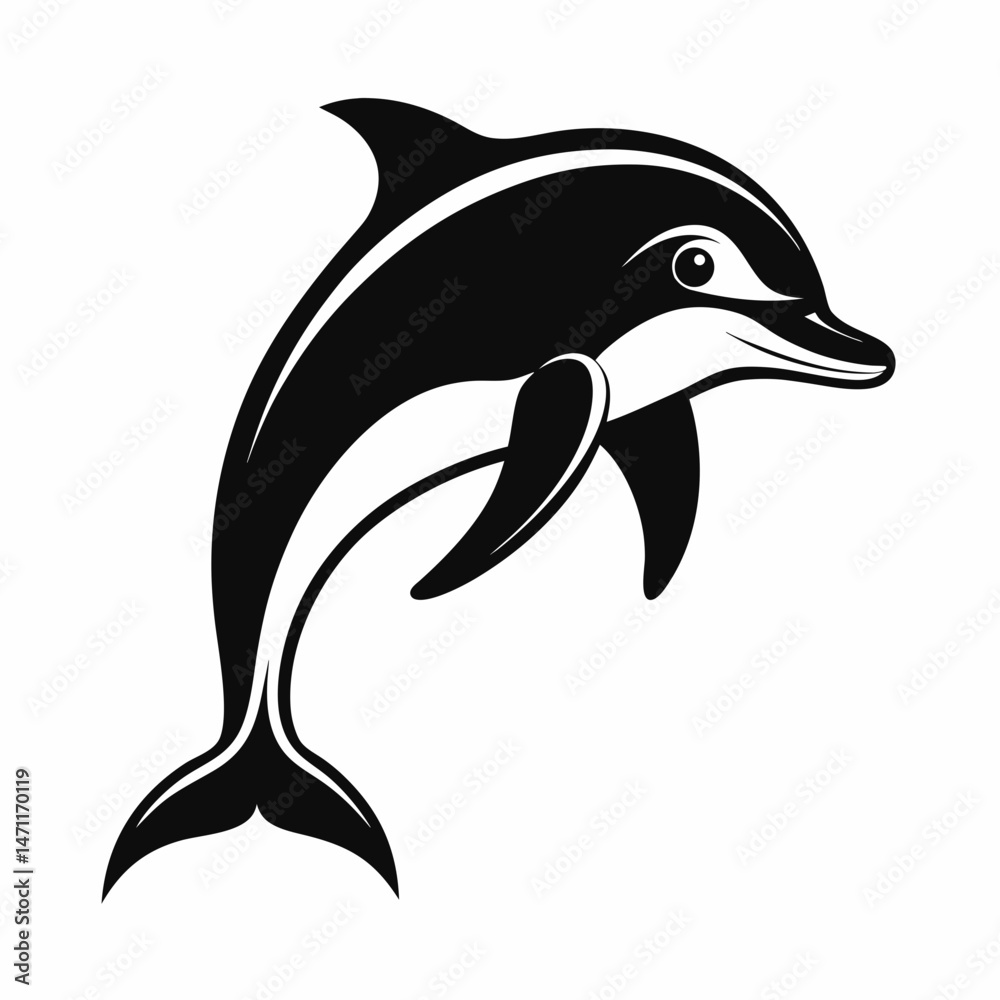 silhouette of a dolphin silhouette of a dolphin