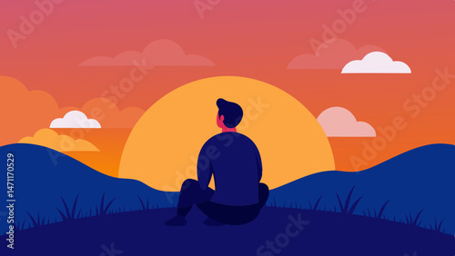 silhouette of a penguin on sunset