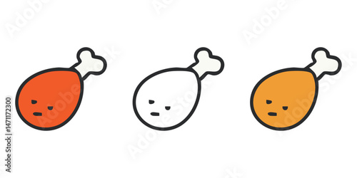 Chicken Leg Vector Illustration