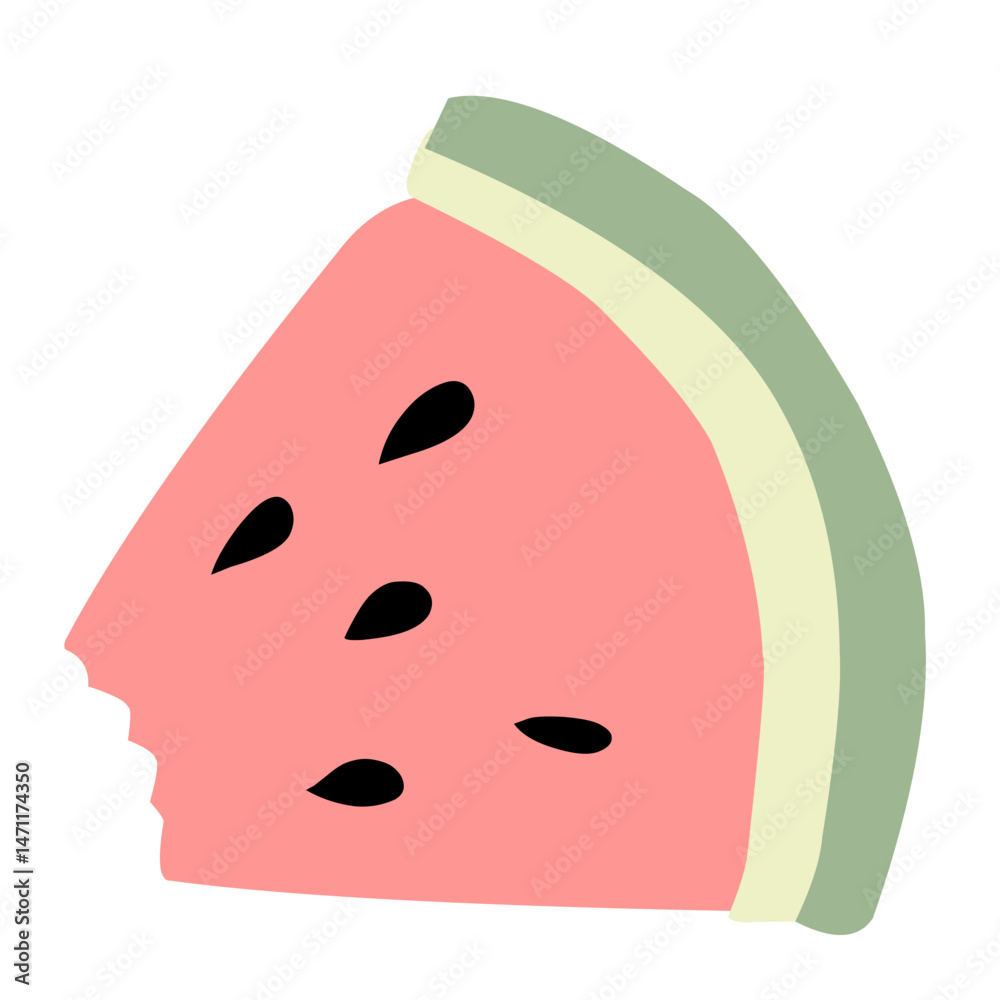 Fototapeta premium Watermelon Fruit illusrtation