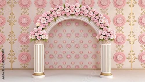 Maternity and Wedding Photography Backdrop with Soft Elegant Background Design