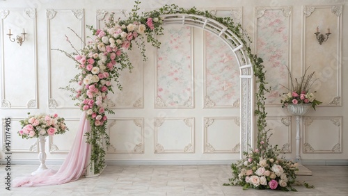 Maternity and Wedding Photography Backdrop with Soft Elegant Background Design
