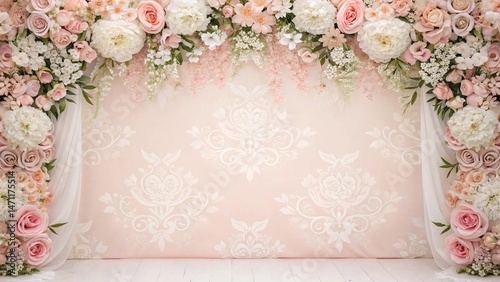 Maternity and Wedding Photography Backdrop with Soft Elegant Background Design