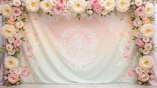 Maternity and Wedding Photography Backdrop with Soft Elegant Background Design