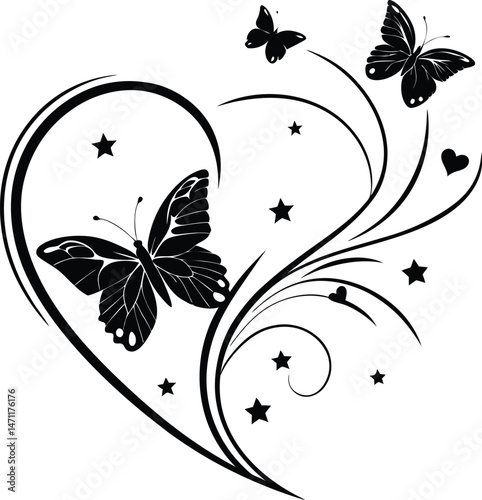 Custom heart name SVG cut files