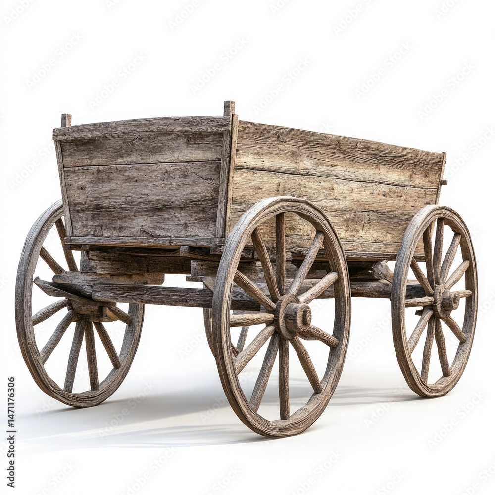 Fototapeta premium Aged wooden wagon, rustic
