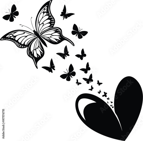 Custom heart name SVG cut files