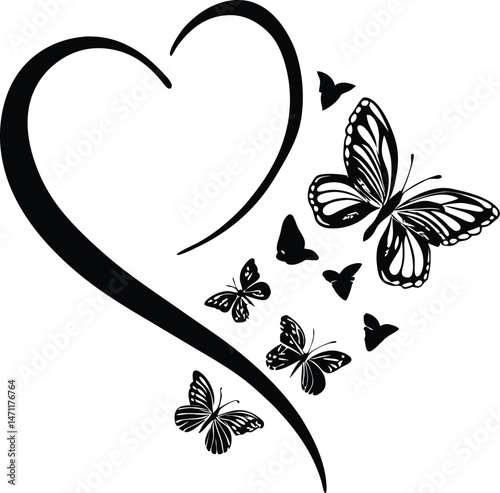 Custom heart name SVG cut files