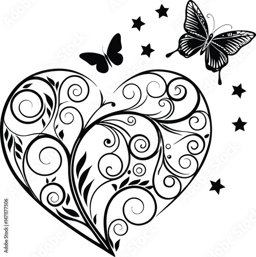 Custom heart name SVG cut files