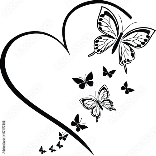 Custom heart name SVG cut files