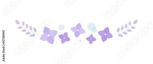 Hydrangea Line Decoration Purple – あじさい 飾り ライン 紫