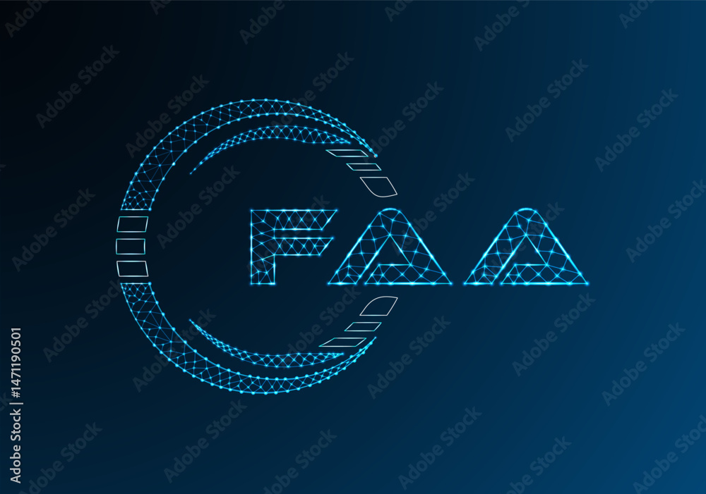 Obraz premium FEA low poly letter logo vector design. FEA lower poly logo design.