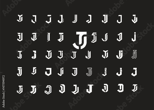Modern Letter J Logo Bundle | Abstract Monogram J Logos for Branding, Business, Tech & Creative Identity .

