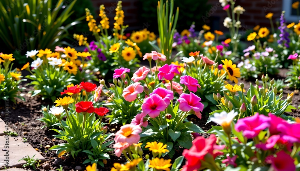 Obraz premium transform your yard into a beautiful garden with the help of expert landscaping services. create the perfect flower and vegetable gardens for an attractive and sustainable outdoor space.