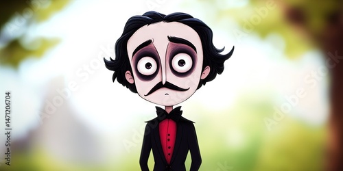 kawaii edgar allen poe 
