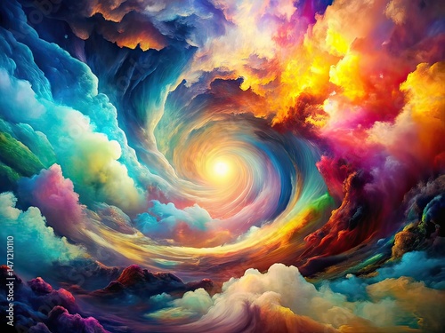 Abstract Grunge Clouds, Surreal Photography, AI Art, Digital Painting