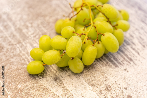 Bunch of organic fresh green grapes to serve