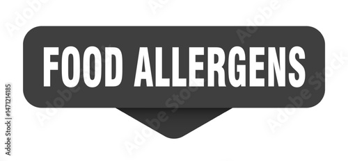 food allergens sticker. food allergens sign on transparent background