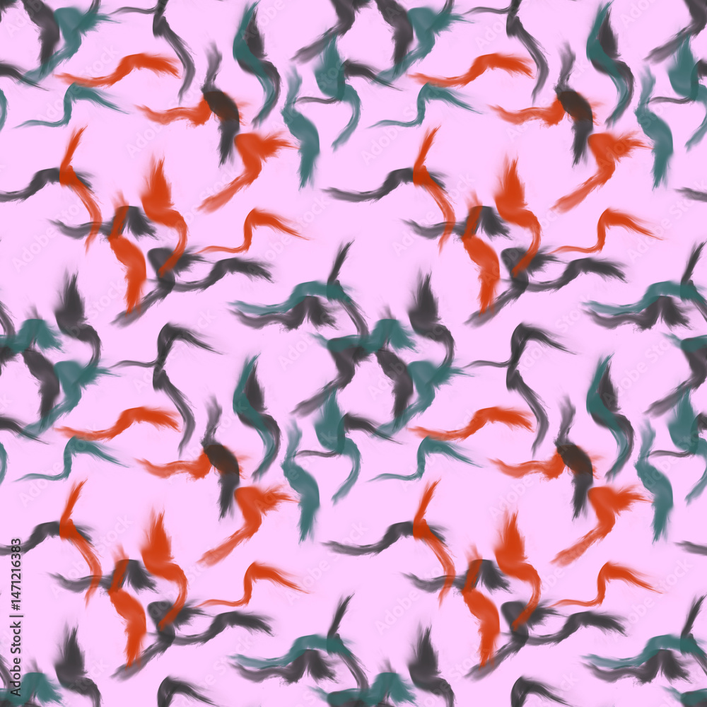 Fototapeta premium Colorful Abstract Flow Pattern – Seamless Textile Art for Fashion Industry