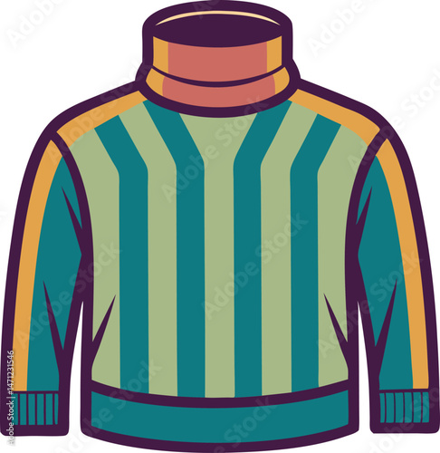 A stylish turtleneck vector art illustration showcasing clean lines, modern fashion aesthetics, and elegant minimalism, perfect for digital design projects.