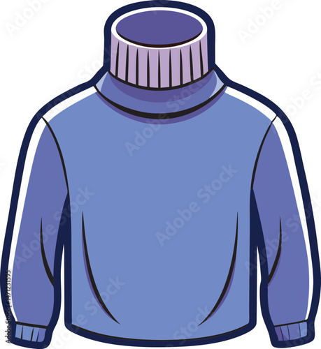 A stylish turtleneck vector art illustration showcasing clean lines, modern fashion aesthetics, and elegant minimalism, perfect for digital design projects.