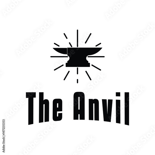 the anvil logo design concept simple