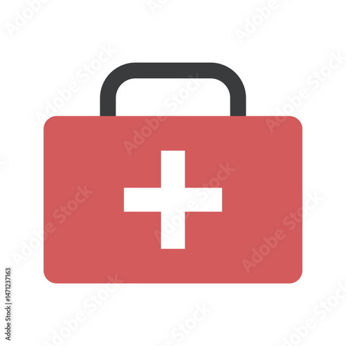 First Aid Kit, Hospital, Health and Medicine Icon set