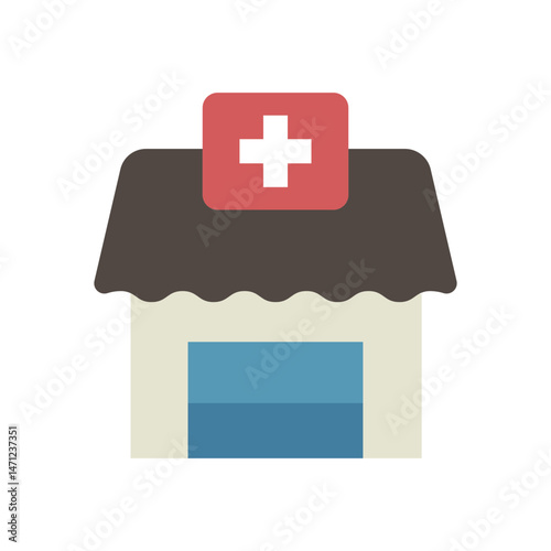 Pharmacy, Drug Store, Hospital, Health and Medicine Icon set