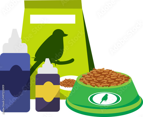 Pet Shop Products Illustration