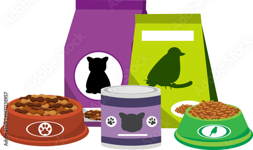 Pet Shop Products Illustration