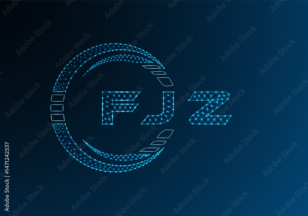 FJZ low poly letter logo vector design. FJZ lower poly logo design. FJZ low poly letter logo vector design. FJZ lower poly logo design.